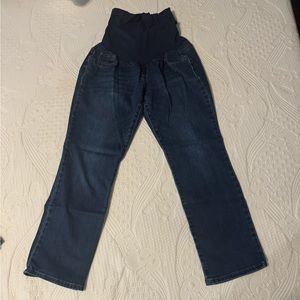 Women’s maternity large petite blue jeans straight leg